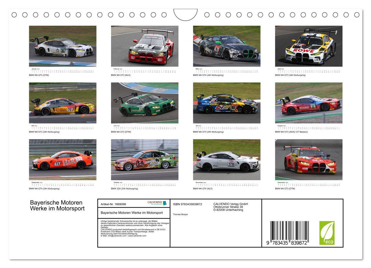 Bild: 9783435839872 | Bayerische Motoren Werke im Motorsport (Wandkalender 2025 DIN A4...