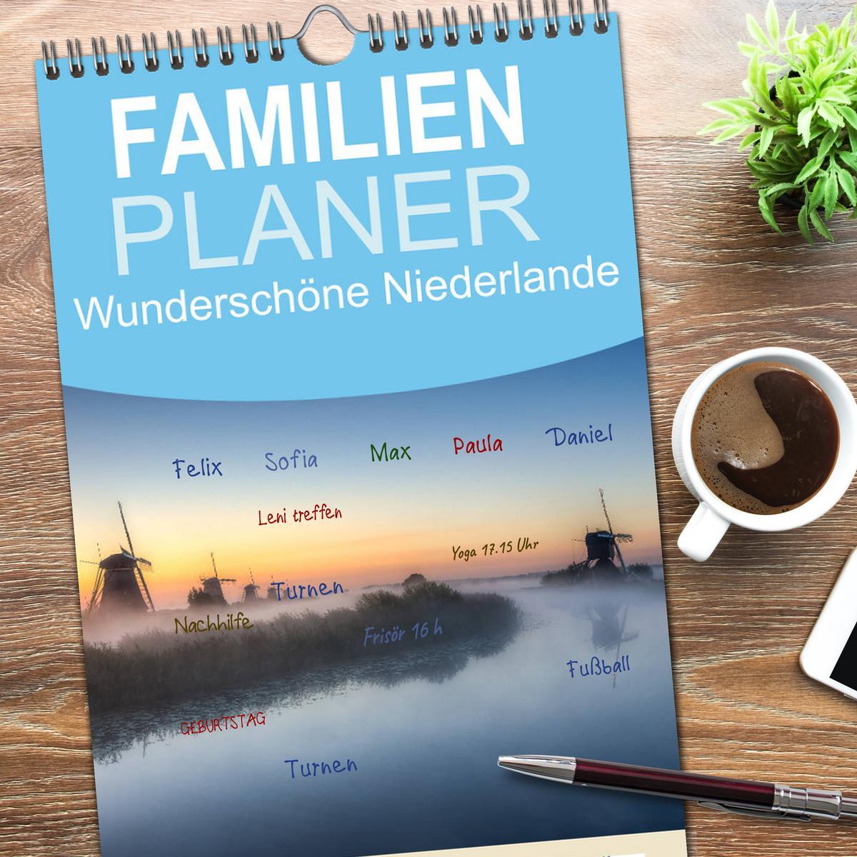 Bild: 9783457102374 | Familienplaner 2025 - Wunderschöne Niederlande mit 5 Spalten...