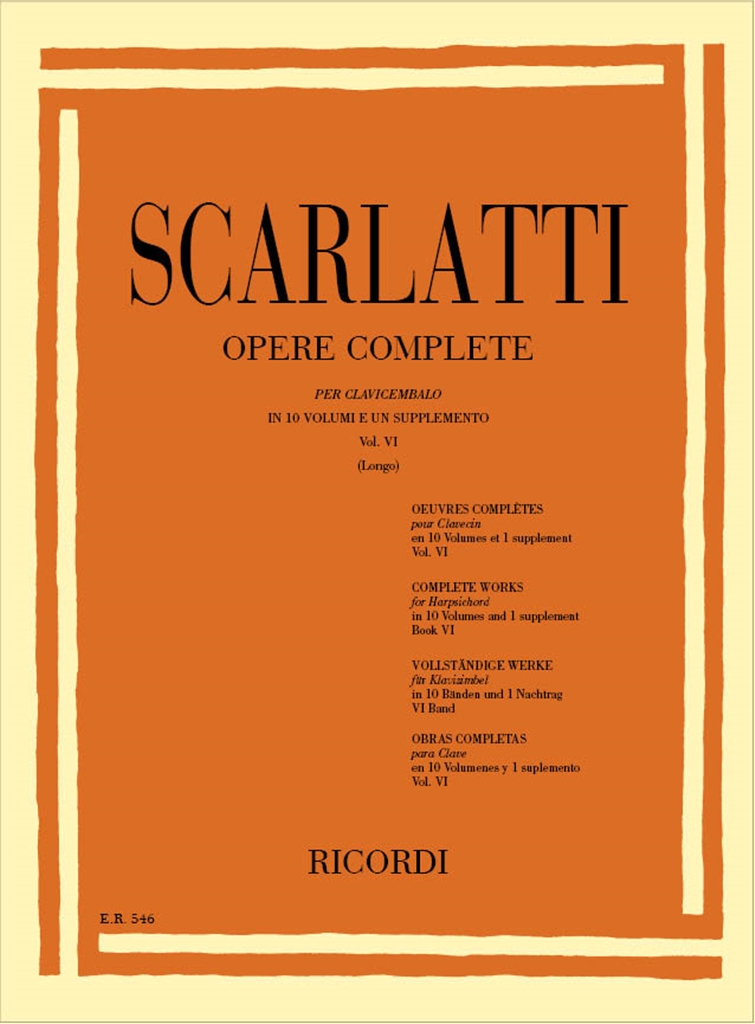 Cover: 9790041805467 | Opere Complete Per Clavicembalo Vol. VI | Domenico Scarlatti | Buch