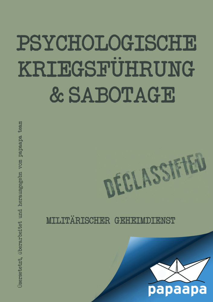 Cover: 9783989952560 | Handbuch - Psychologische Kriegsführung und Sabotage | Papaapa Team