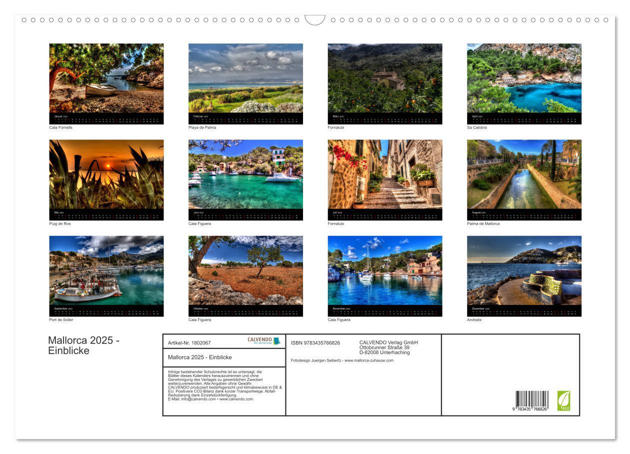 Bild: 9783435766826 | Mallorca 2025 - Einblicke (Wandkalender 2025 DIN A2 quer), CALVENDO...