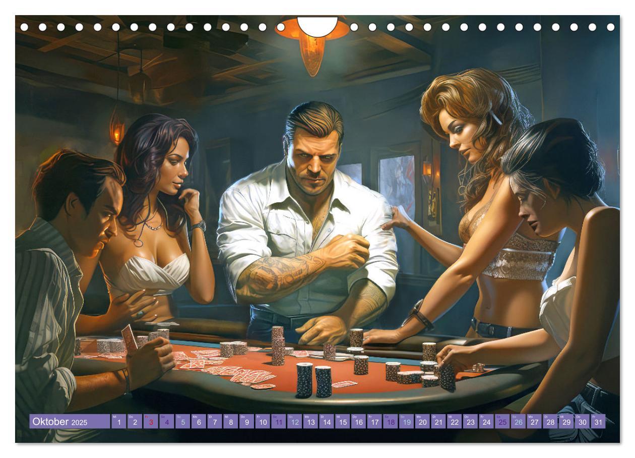 Bild: 9783383850967 | Die Welt der Pokerspieler (Wandkalender 2025 DIN A4 quer), CALVENDO...