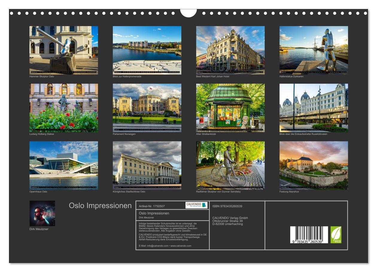 Bild: 9783435260539 | Oslo Impressionen (Wandkalender 2025 DIN A3 quer), CALVENDO...