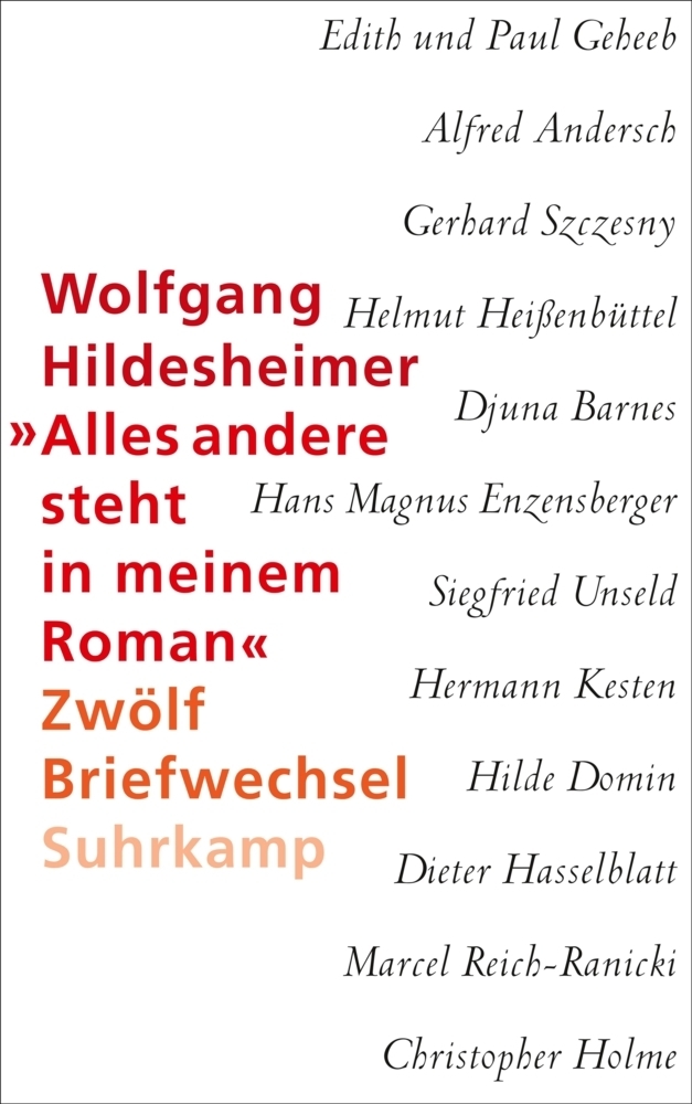 Cover: 9783518427699 | "Alles andere steht in meinem Roman" | Zwölf Briefwechsel | Buch