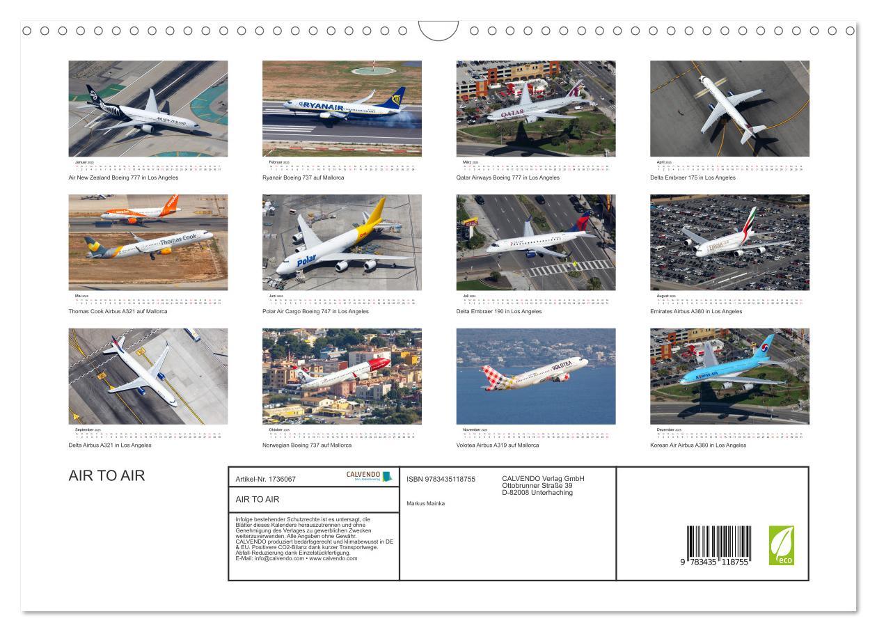 Bild: 9783435118755 | AIR TO AIR (Wandkalender 2025 DIN A3 quer), CALVENDO Monatskalender