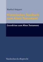 Cover: 9783525516935 | Historisches Textbuch zum Alten Testament | Manfred Weippert | Buch