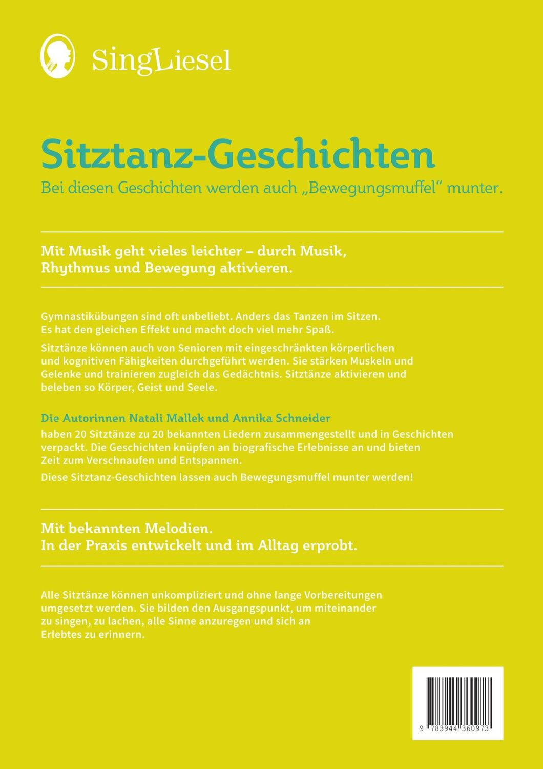 Bild: 9783944360973 | Sitztanz-Geschichten | Annika Schneider (u. a.) | Taschenbuch | 112 S.