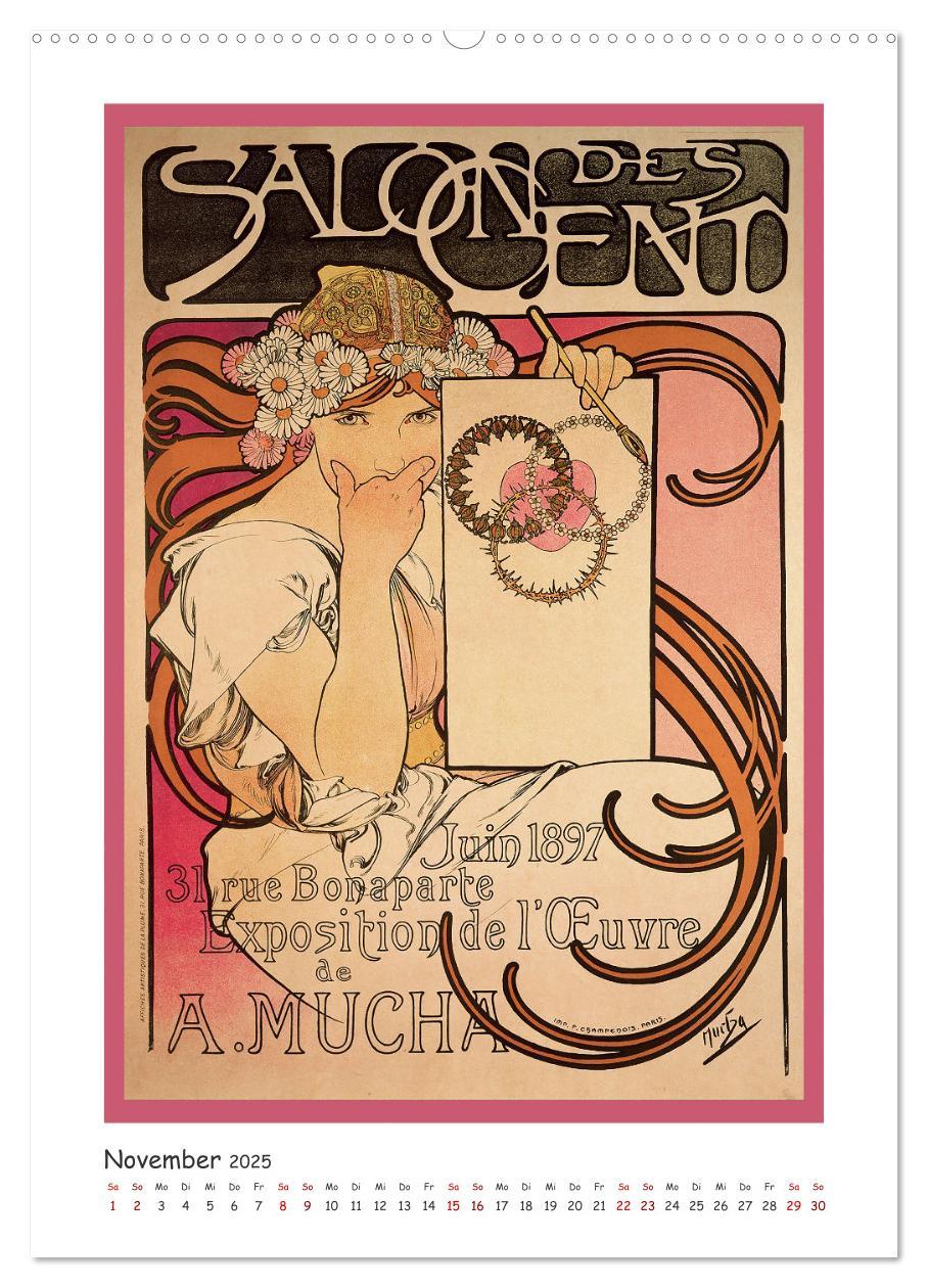 Bild: 9783435865154 | Alfons Mucha - Eine Hommage in zwölf Monaten (Wandkalender 2025 DIN...