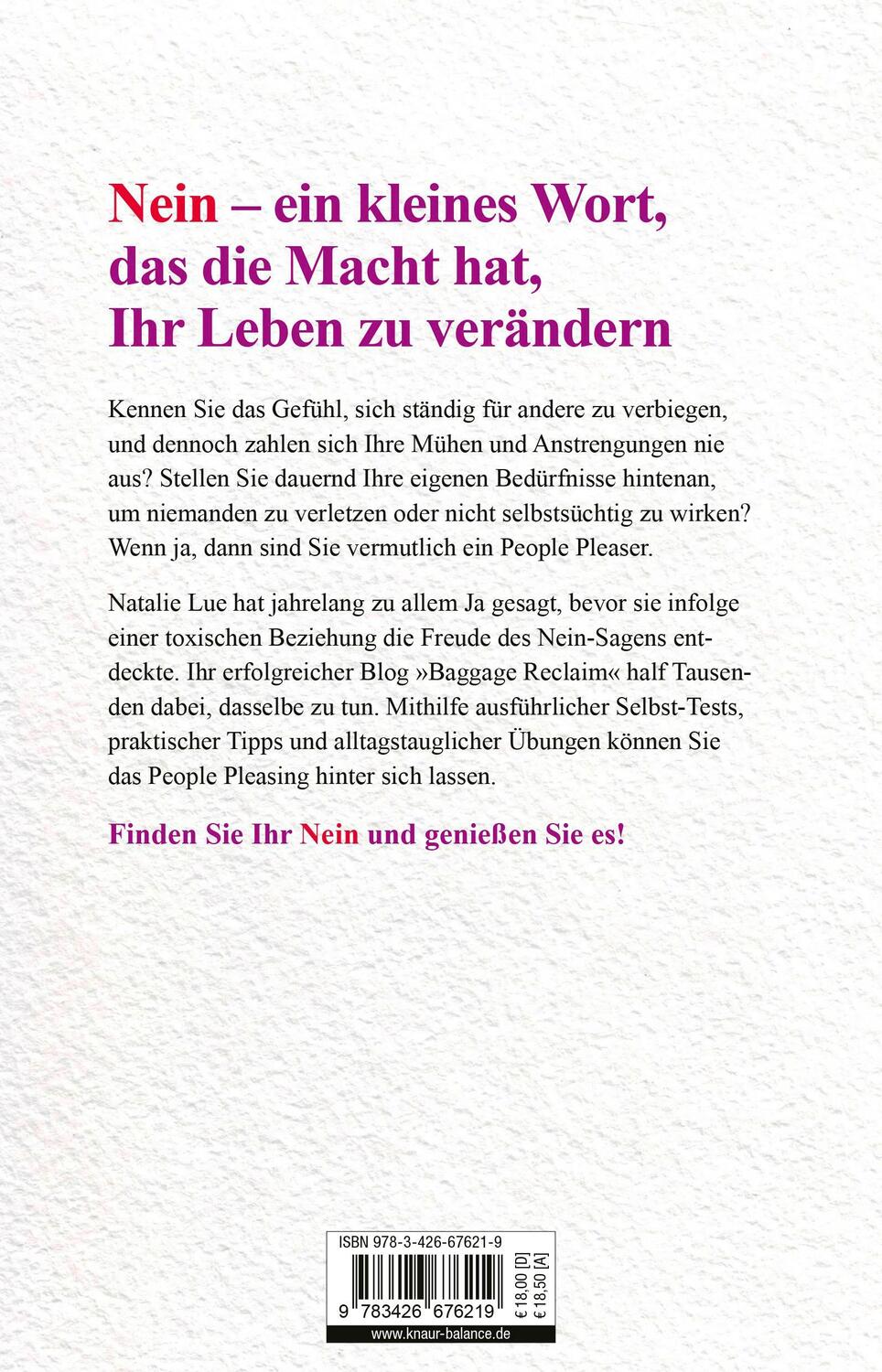 Rückseite: 9783426676219 | Du musst nicht allen gefallen | Natalie Lue | Taschenbuch | 288 S.