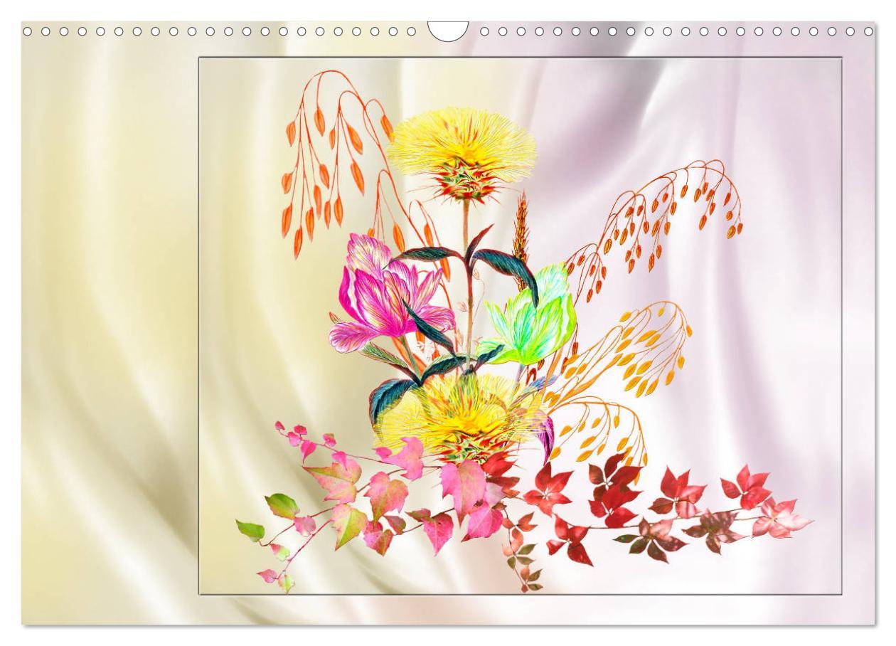 Bild: 9783435554164 | Blumen-Zeichnungen (Wandkalender 2025 DIN A3 quer), CALVENDO...