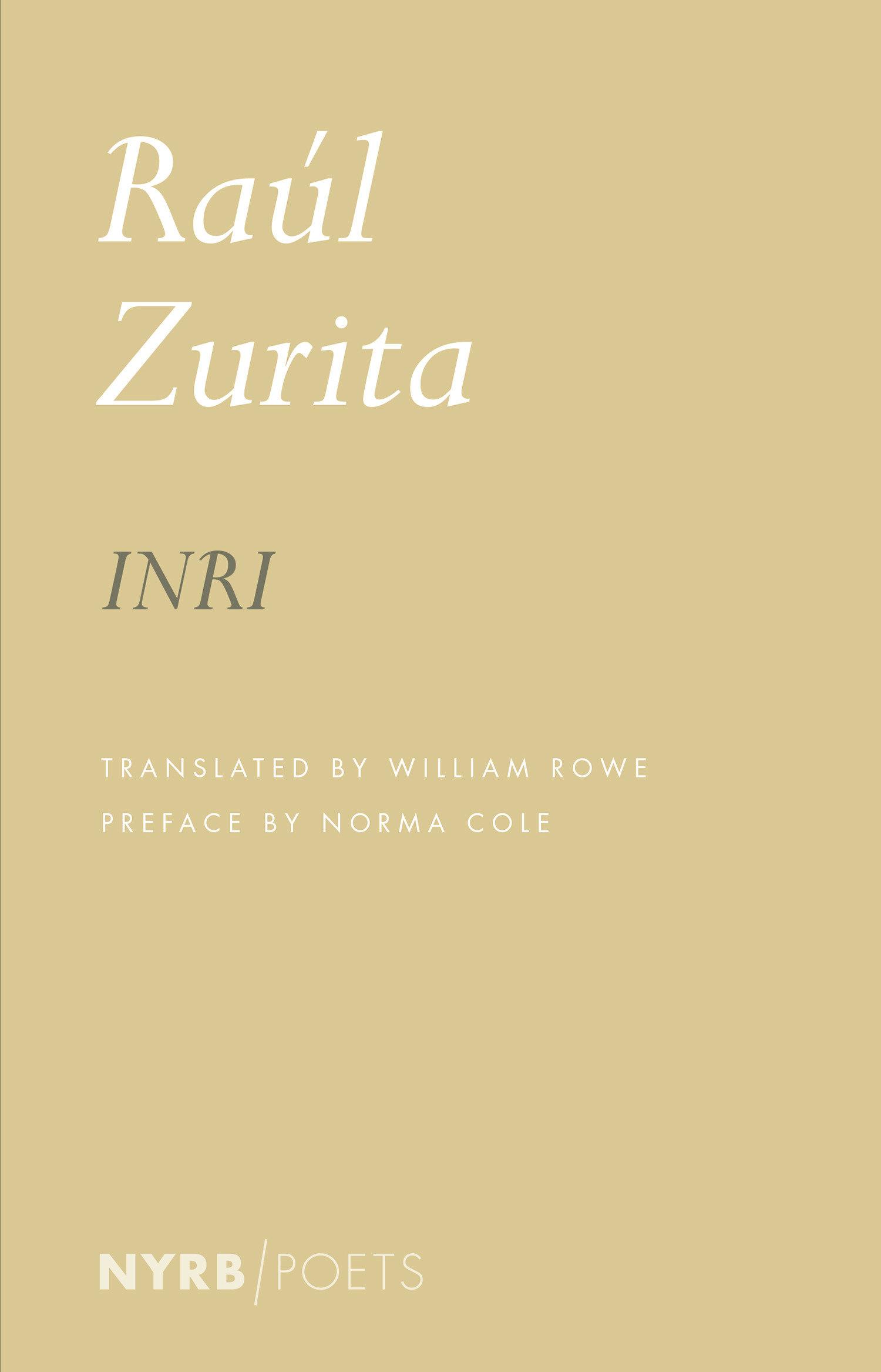 Cover: 9781681372785 | Inri | Raul Zurita | Taschenbuch | Nyrb Poets | Englisch | 2018