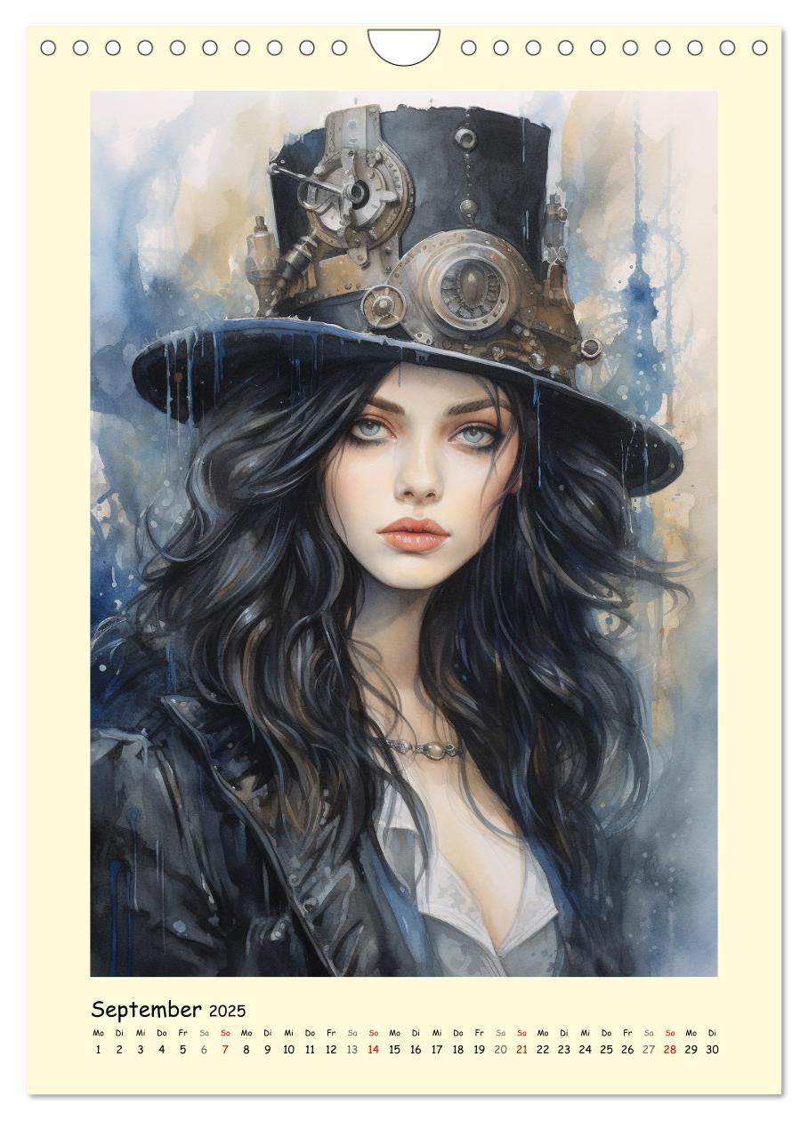 Bild: 9783435860906 | Schöne Steampunk Girls. Retro-Ästhetik im Aquarell-Stil...