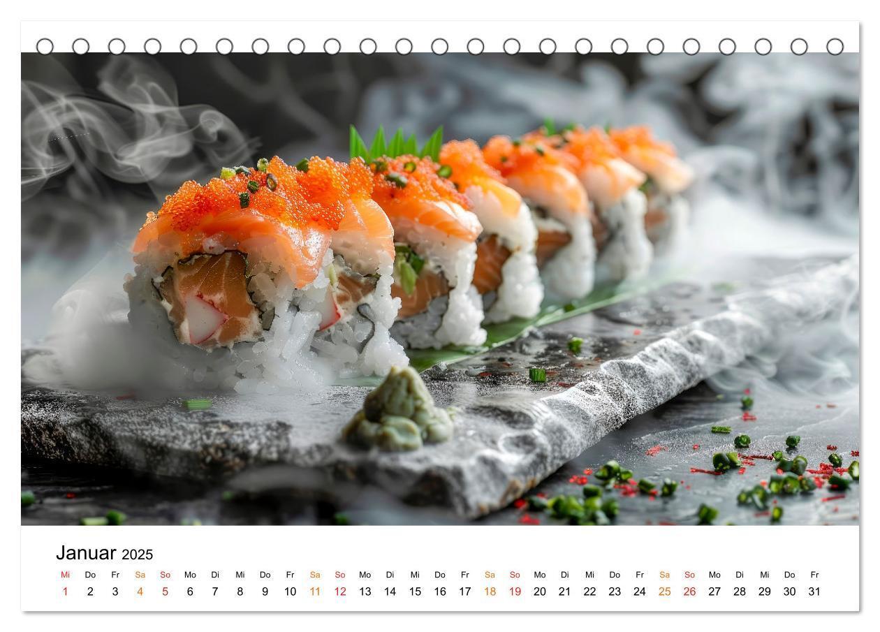 Bild: 9783457129340 | Sushi für Gourmets (Tischkalender 2025 DIN A5 quer), CALVENDO...