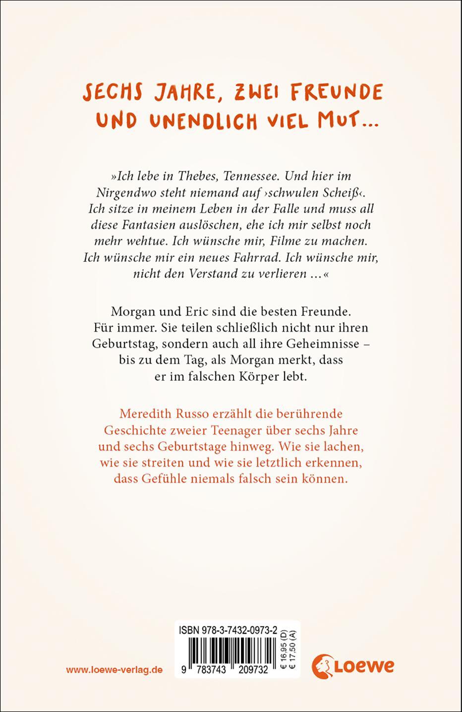 Rückseite: 9783743209732 | Birthday - Eine Liebesgeschichte | Meredith Russo | Taschenbuch | 2021