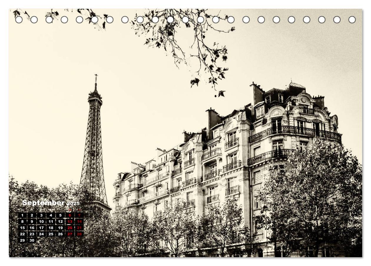 Bild: 9783435366385 | Paris-Impressionen in Schwarz-Weiß (Tischkalender 2025 DIN A5...