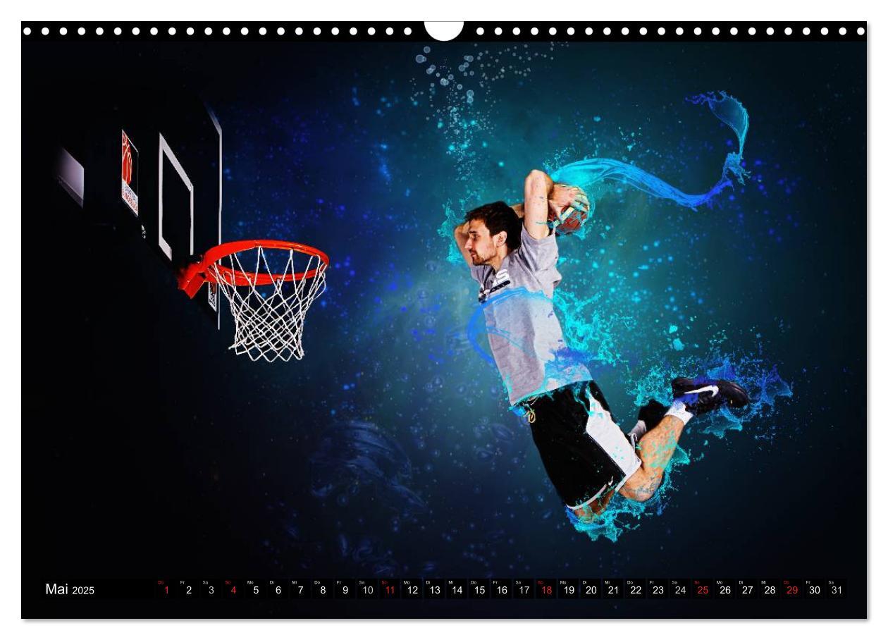 Bild: 9783435616251 | Basketball Fantasiewelten (Wandkalender 2025 DIN A3 quer), CALVENDO...