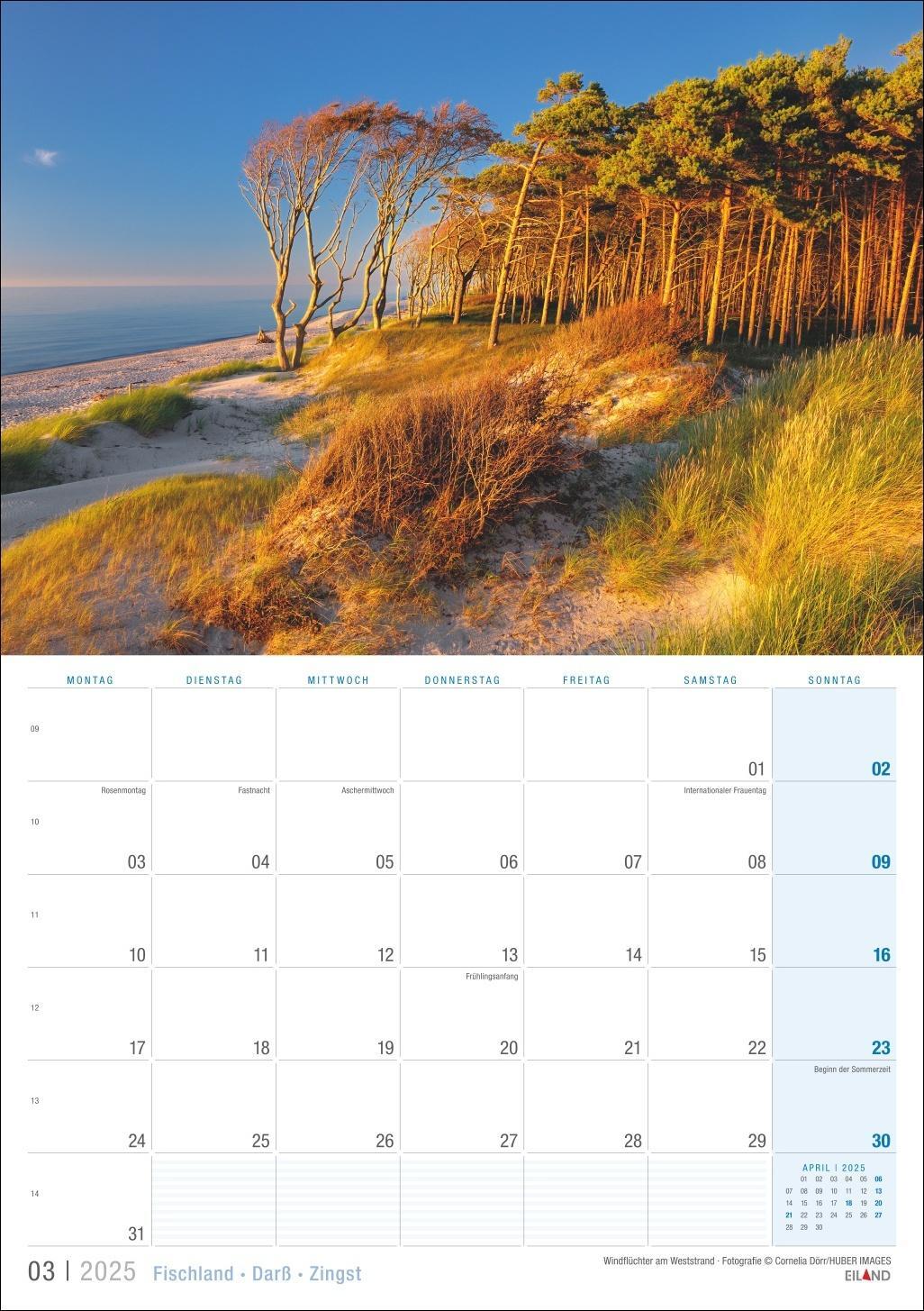 Bild: 9783964023476 | Fischland - Darß - Zingst Kalender 2025 | Eiland | Kalender | 13 S.