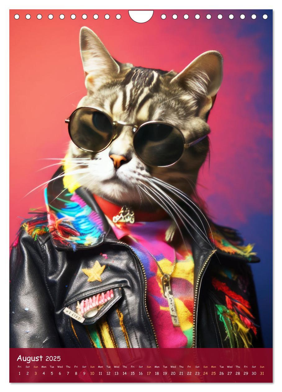 Bild: 9781325980161 | Crazy gangster cats (Wall Calendar 2025 DIN A4 portrait), CALVENDO...