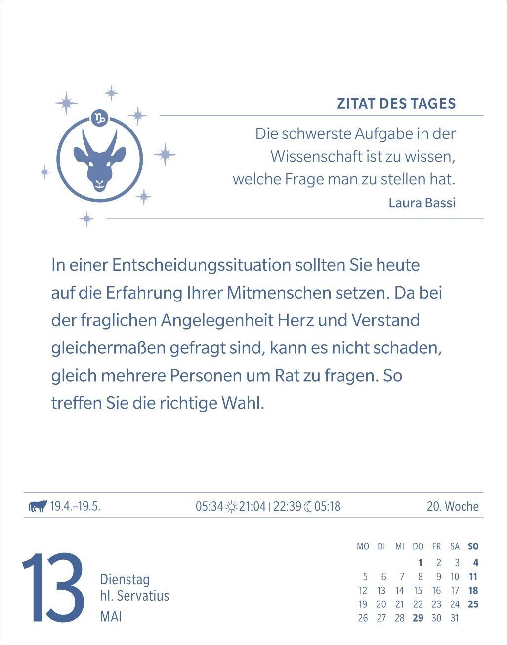 Bild: 9783840033643 | Steinbock Sternzeichenkalender 2025 - Tagesabreißkalender - Ihr...