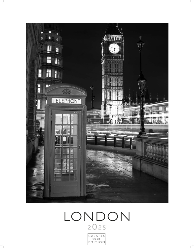 Cover: 9781835241837 | London schwarz-weiss 2025 S 29x21cm | Kalender | 14 S. | Deutsch