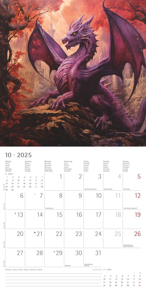 Bild: 4251732344320 | Alpha Edition - Drachen 2025 Broschürenkalender, 30x30cm, Kalender...