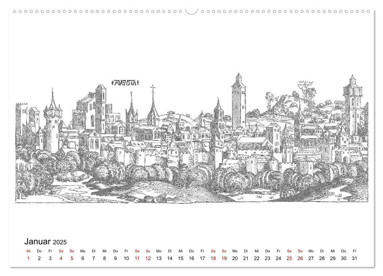 Bild: 9783435306480 | Schedelsche Weltchronik Deutsche Städte 1493 (Wandkalender 2025 DIN...