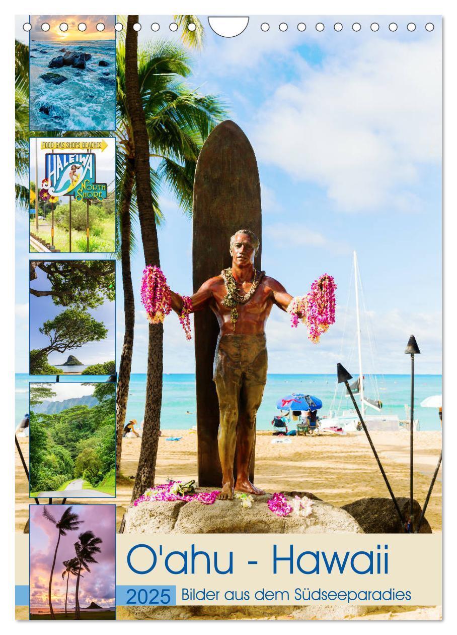 Cover: 9783435953837 | O'ahu - Hawaii, Bilder aus dem Südseeparadies (Wandkalender 2025...