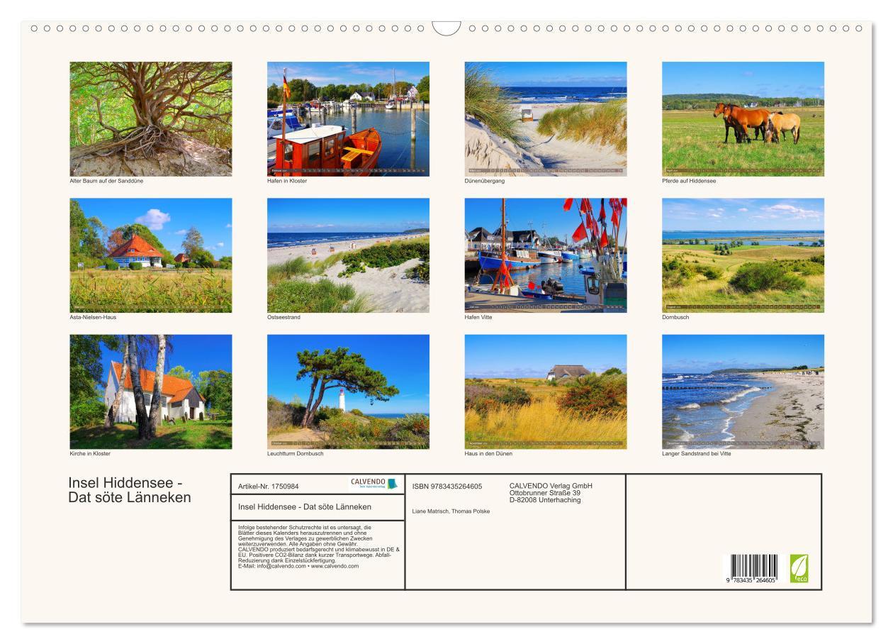 Bild: 9783435264605 | Insel Hiddensee - Dat söte Länneken (Wandkalender 2025 DIN A2...