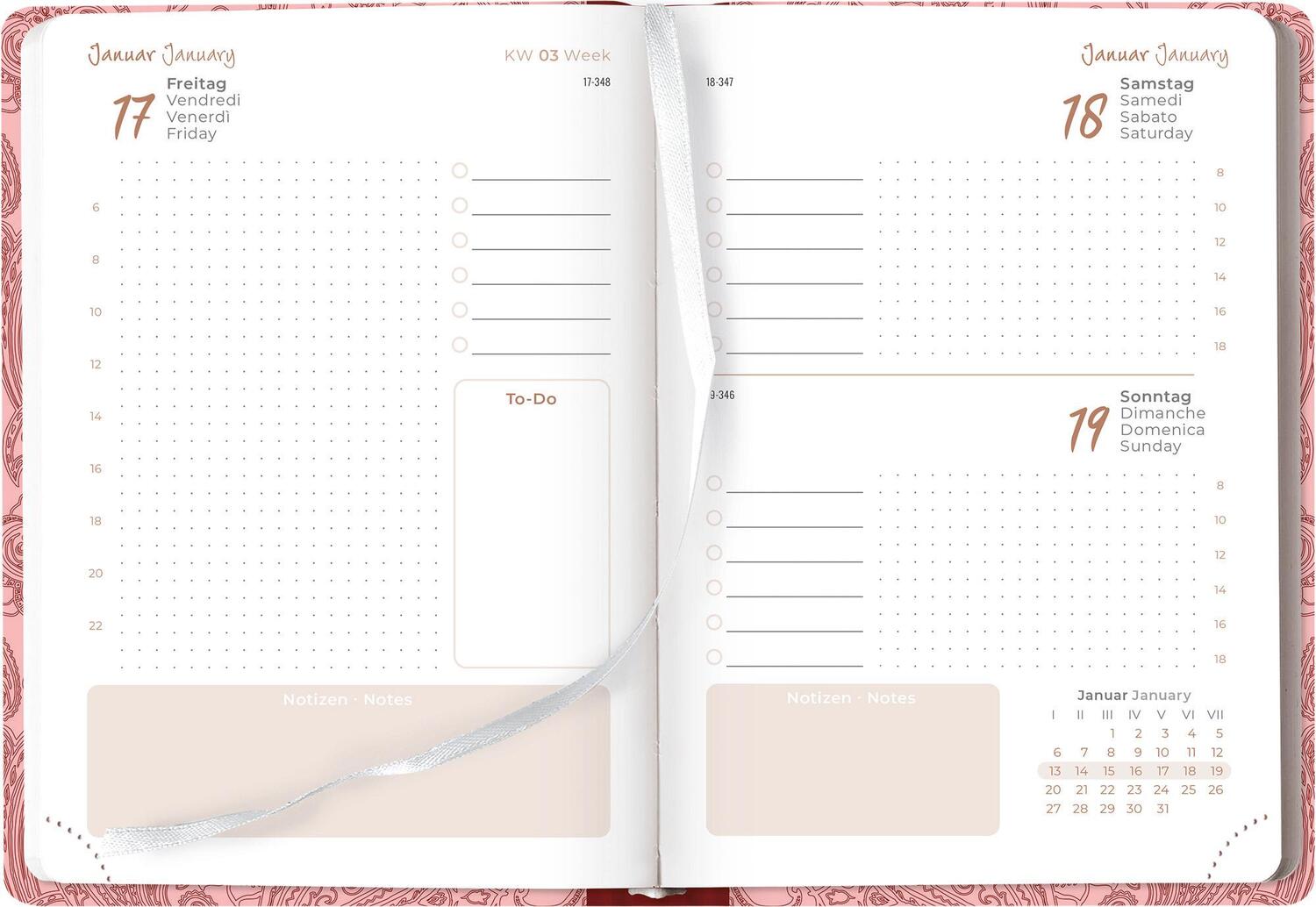 Bild: 4251732344283 | Daily Journal Style Paisley 2025 - Taschen-Kalender A6 - Leuchtturm...