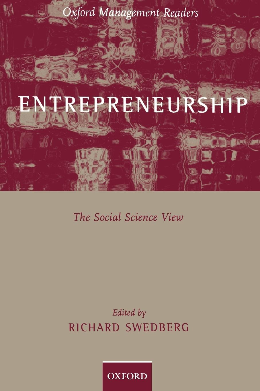 Cover: 9780198294610 | Entrepreneurship | The Social Science View | Richard Swedberg | Buch