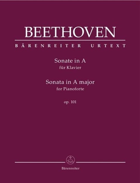 Cover: 9790006561841 | Sonate für Klavier A-Dur op. 101 | Bärenreiter Urtext | Beethoven