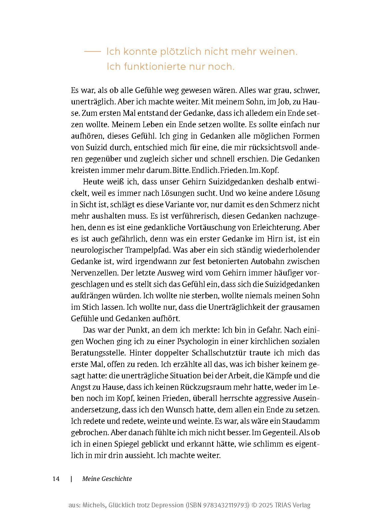 Bild: 9783432119793 | Glücklich trotz Depression | Ulrike Michels | Taschenbuch | 256 S.