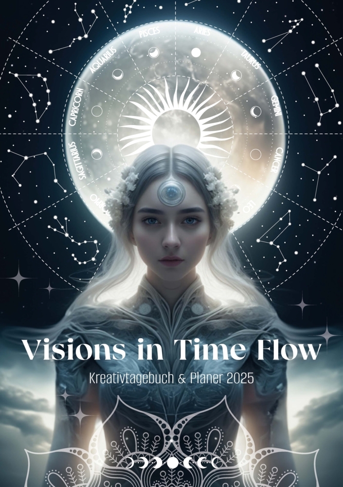 Cover: 9783982606804 | Visions in Time Flow | Kreativtagebuch &amp; Planer 2025 | Thomas Bunz