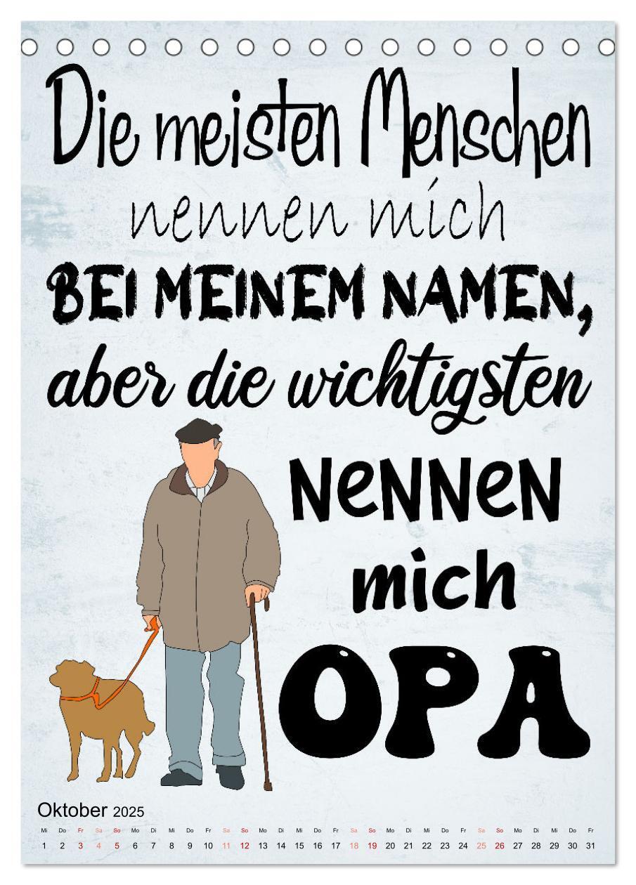 Bild: 9783435887422 | Opa ist der Coolste (Tischkalender 2025 DIN A5 hoch), CALVENDO...