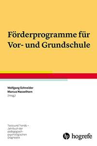 Cover: 9783801727727 | Förderprogramme für Vor- und Grundschule | Wolfgang Schneider | Buch