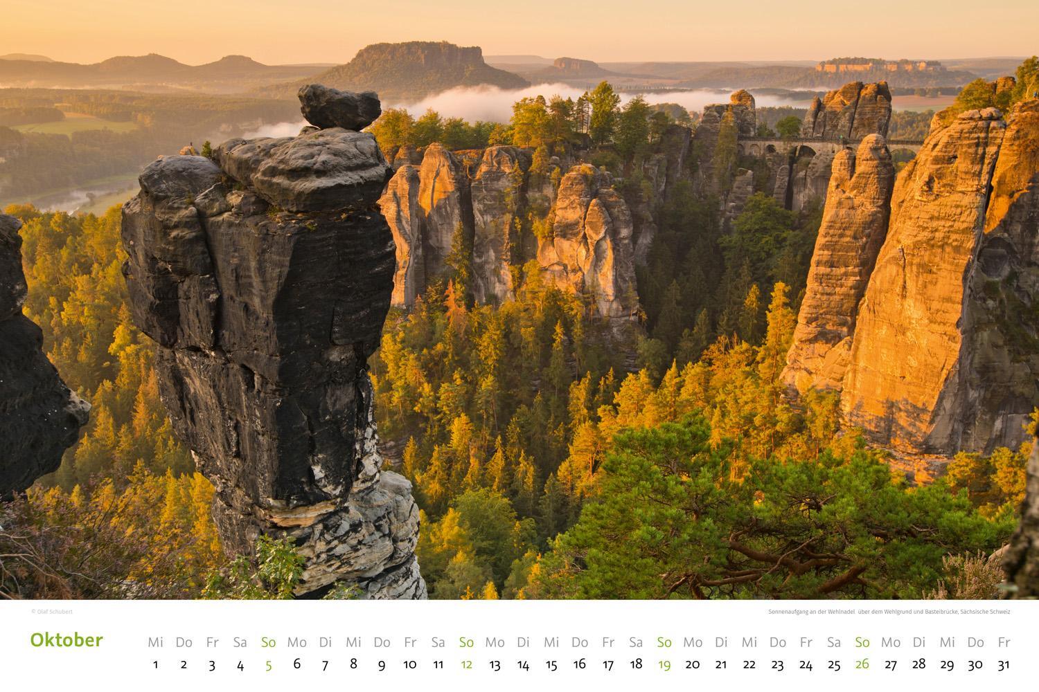 Bild: 9783938916520 | Kalender Sächsische &amp; Böhmische Schweiz 2025 | Wandkalender 45 x 30 cm