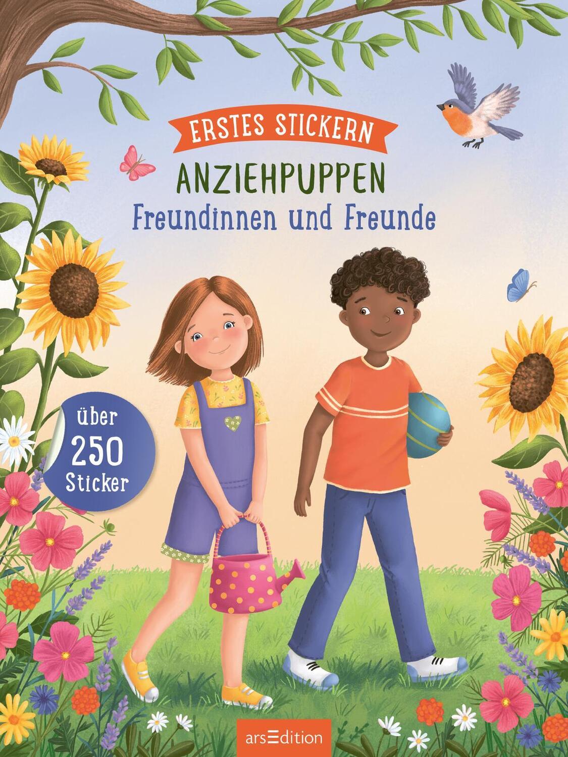 Bild: 9783845853642 | Erstes Stickern Anziehpuppen - Freundinnen und Freunde | Taschenbuch