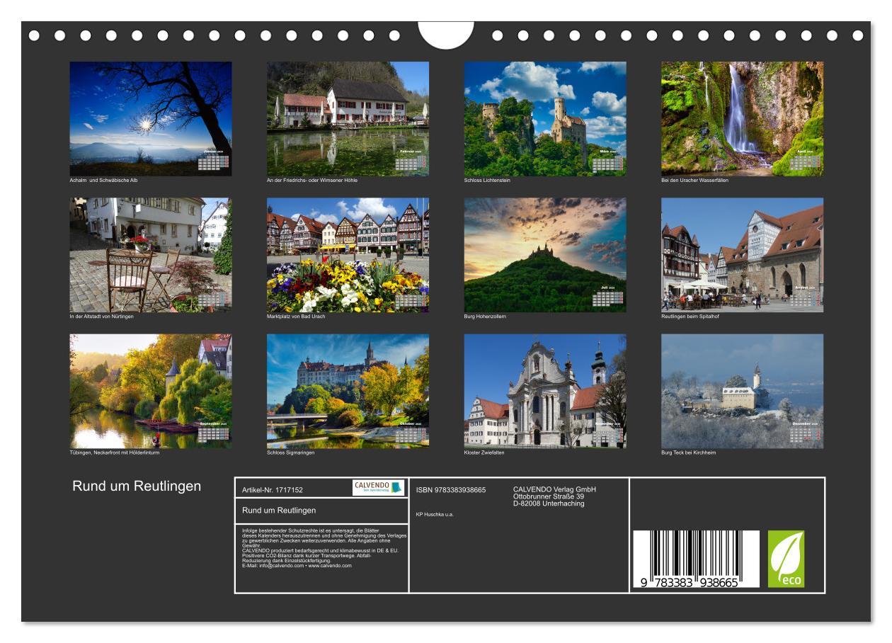 Bild: 9783383938665 | Rund um Reutlingen (Wandkalender 2025 DIN A4 quer), CALVENDO...