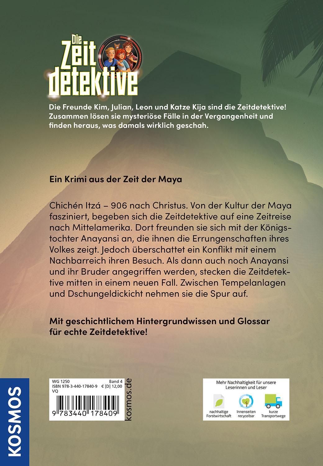 Rückseite: 9783440178409 | Die Zeitdetektive, 4, Die gefiederte Schlange | Fabian Lenk | Buch