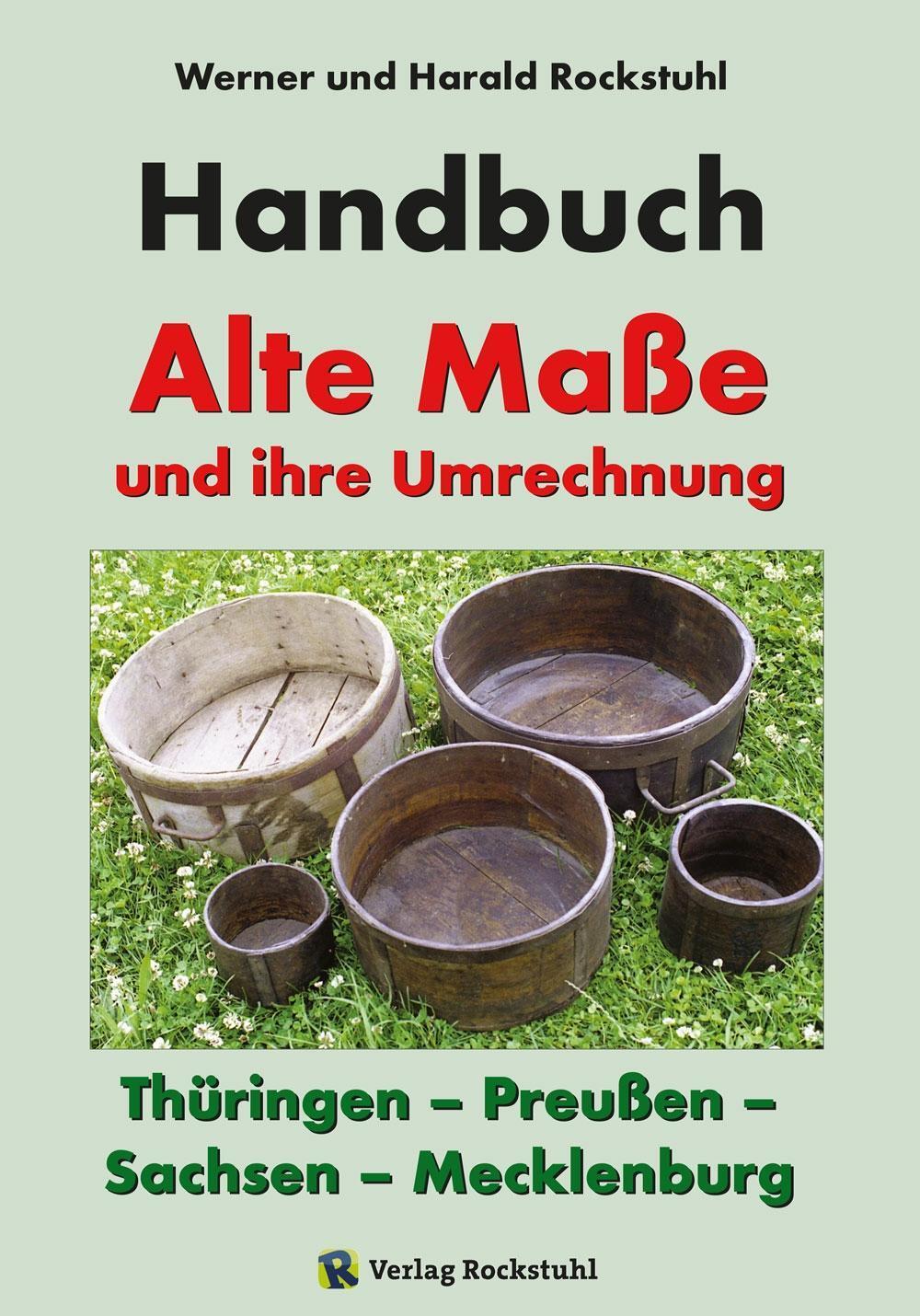 Bild: 9783959662710 | HANDBUCH - Alte Maße und ihre Umrechnung - Thüringen - Preußen -...