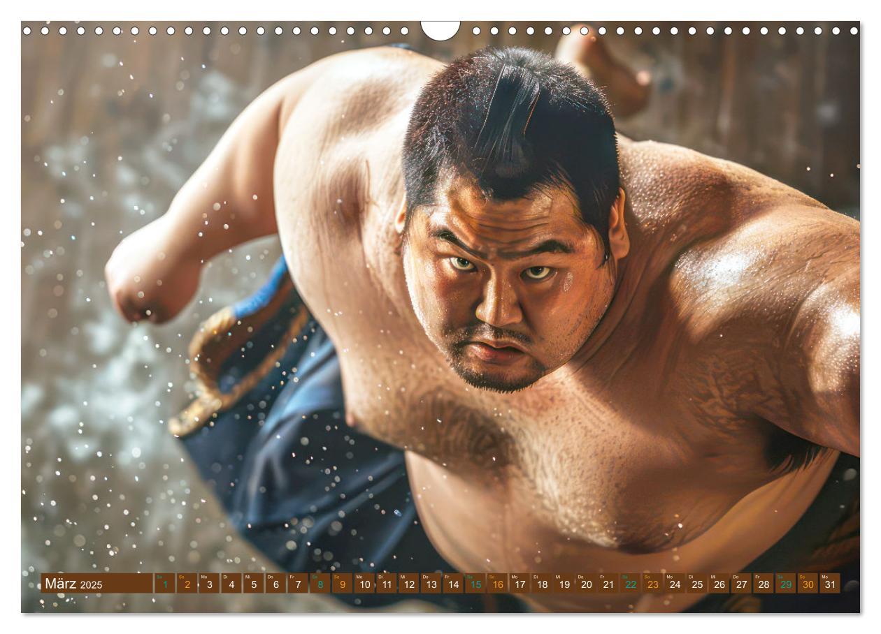 Bild: 9783383809682 | Sumo - Japans schwere Ringer (Wandkalender 2025 DIN A3 quer),...