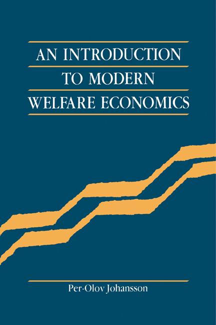 Cover: 9780521356954 | An Introduction to Modern Welfare Economics | Per-Olov Johansson