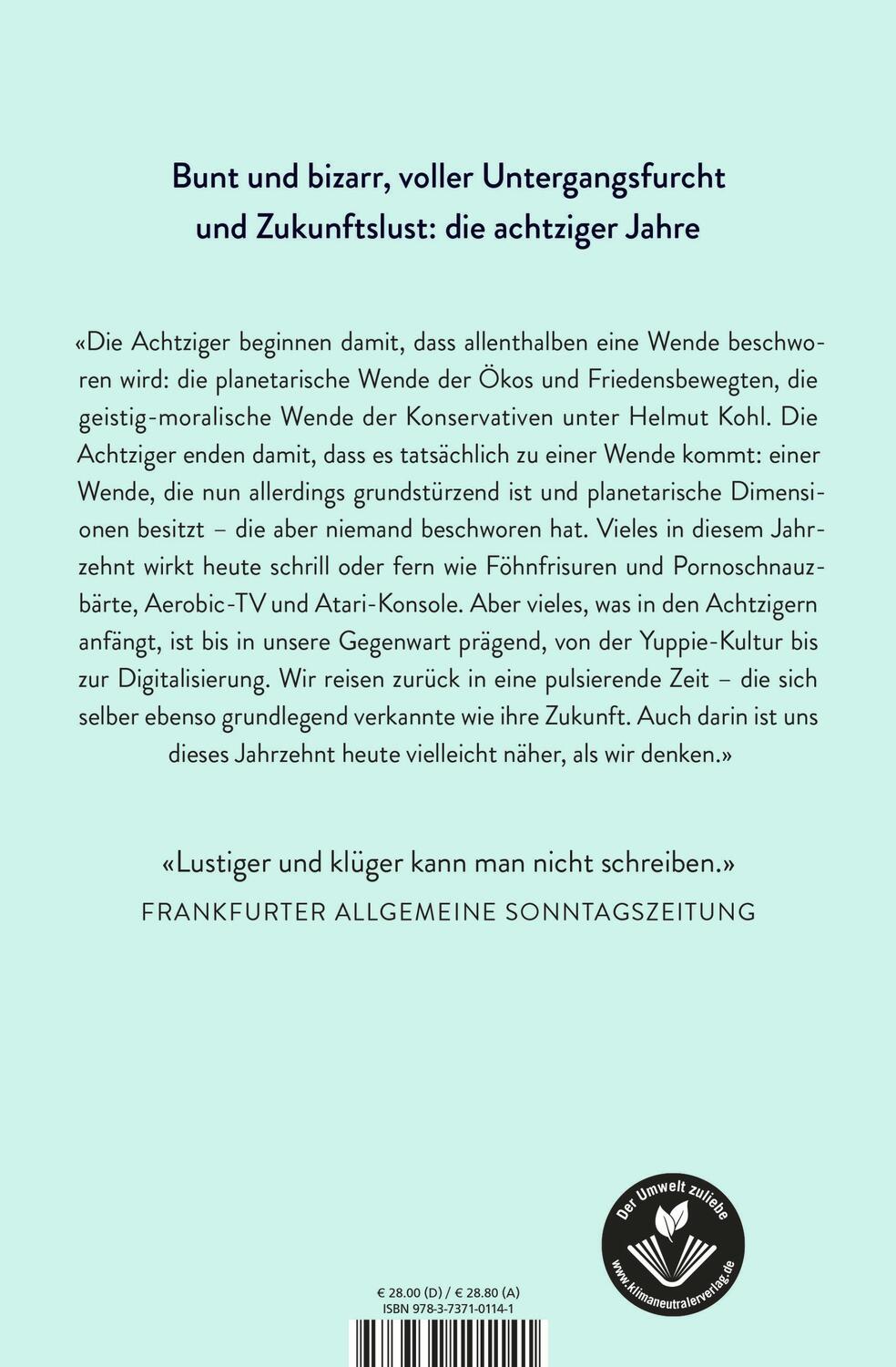 Rückseite: 9783737101141 | High Energy | Die Achtziger - das pulsierende Jahrzehnt | Jens Balzer