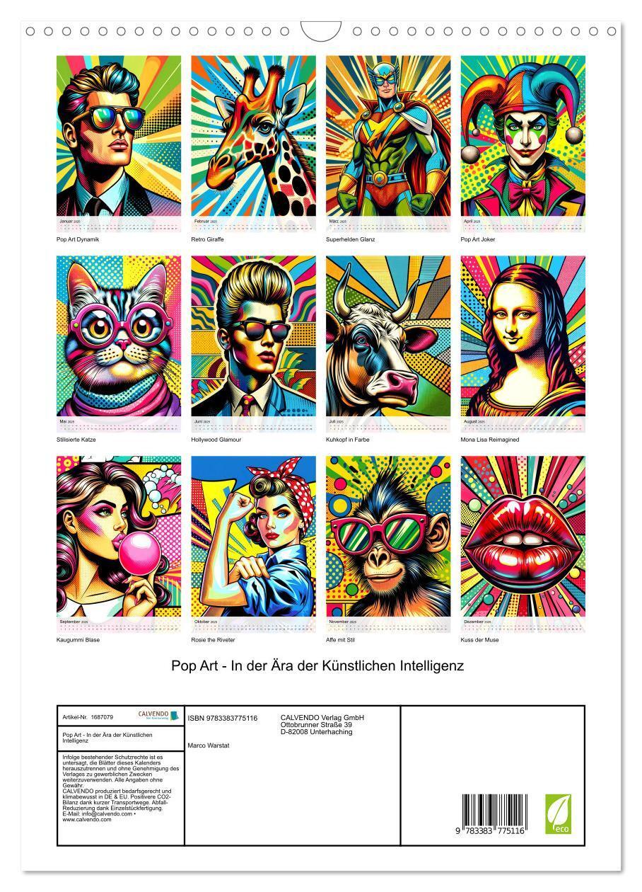 Bild: 9783383775116 | Pop Art - In der Ära der Künstlichen Intelligenz (Wandkalender 2025...