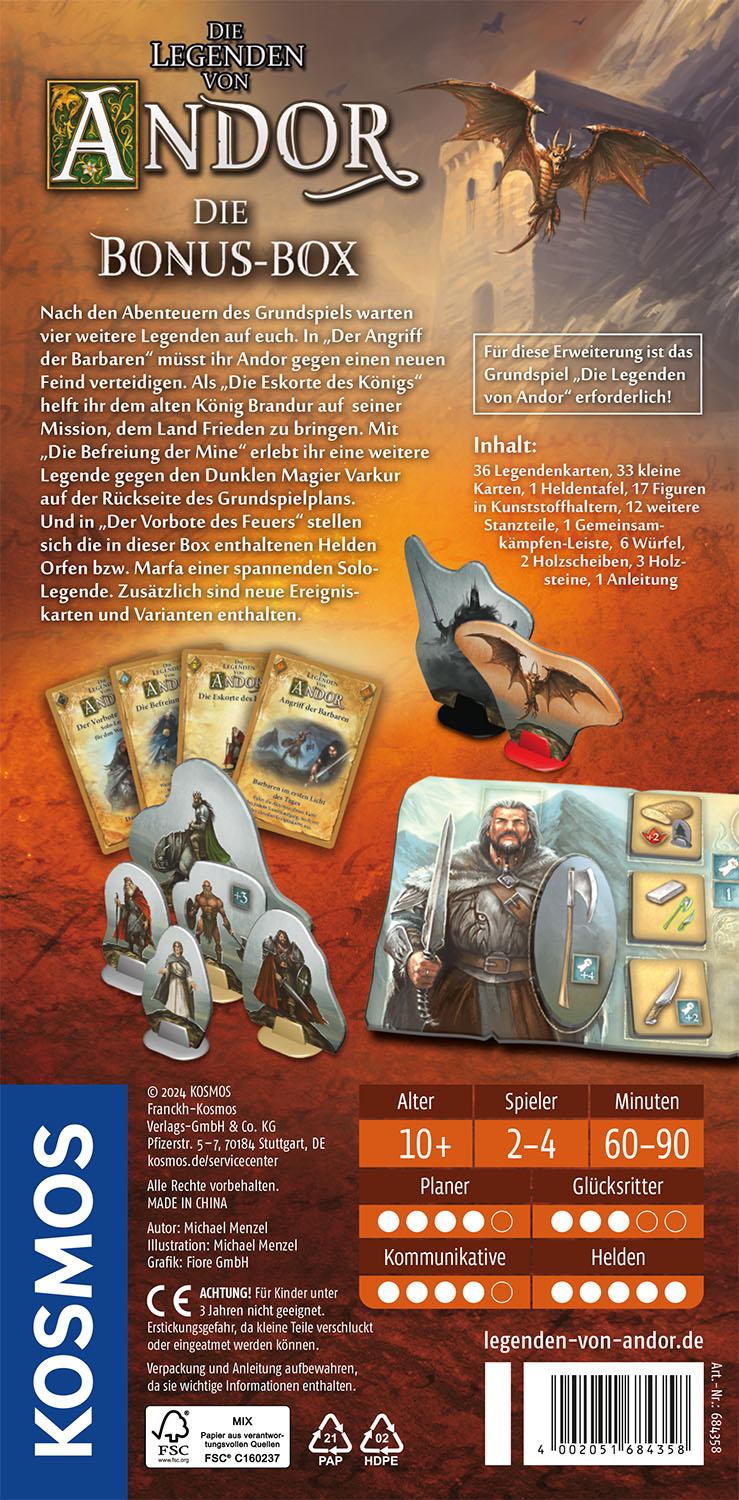 Bild: 4002051684358 | Die Legenden von Andor - Die Bonus-Box | Spiel | Michael Menzel | 2024