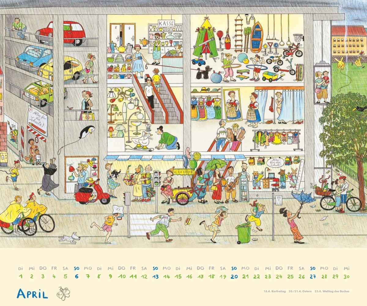 Bild: 4250809653143 | DUMONT - Wimmel-Kalender 2025 Wandkalender, 60x50cm, Kinderkalender...