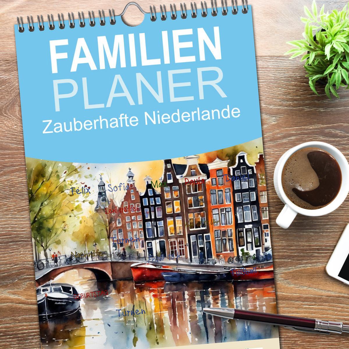 Bild: 9783457191828 | Familienplaner 2025 - Zauberhafte Niederlande mit 5 Spalten...