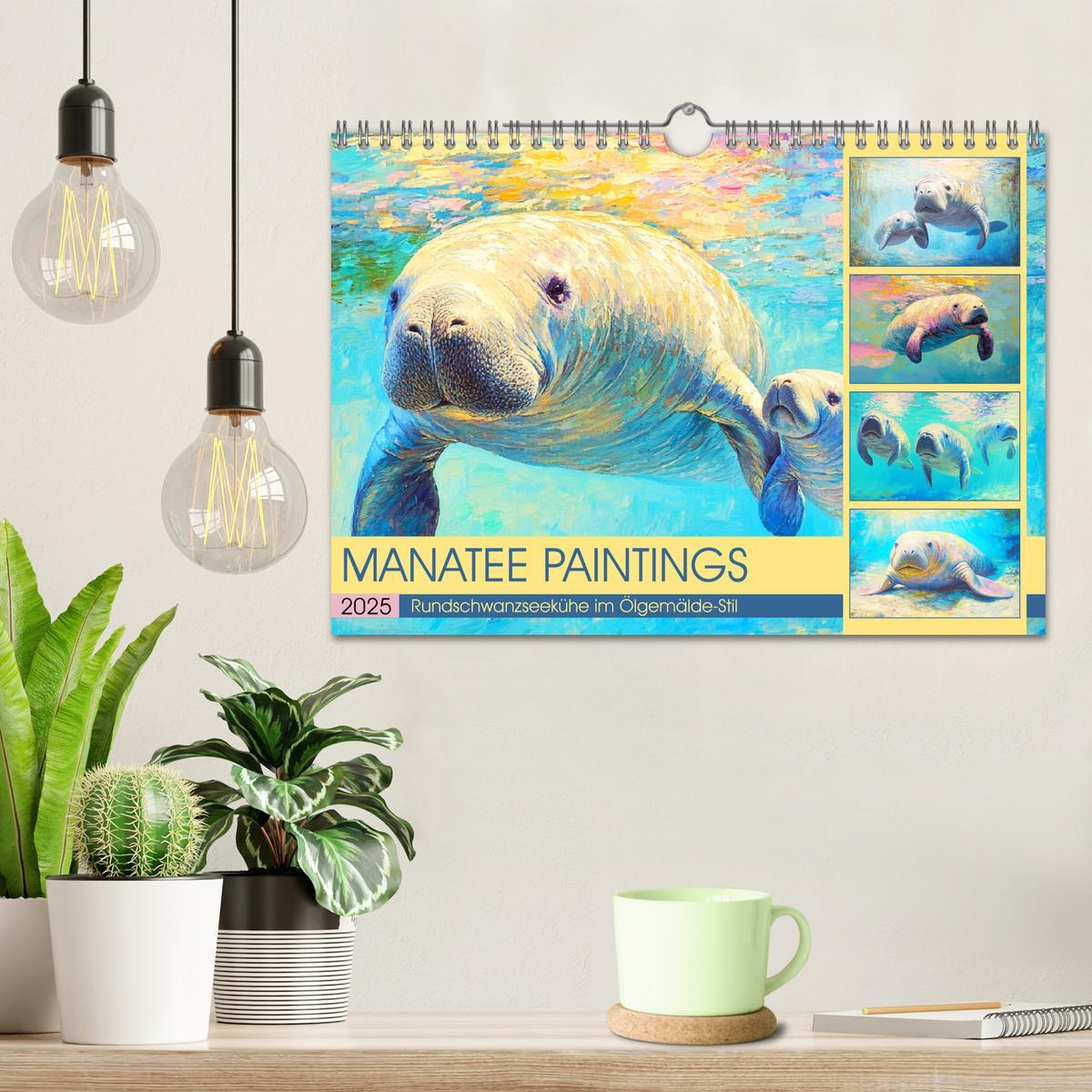 Bild: 9783457203576 | Manatee Paintings. Rundschwanzseekühe im Ölgemälde-Stil...