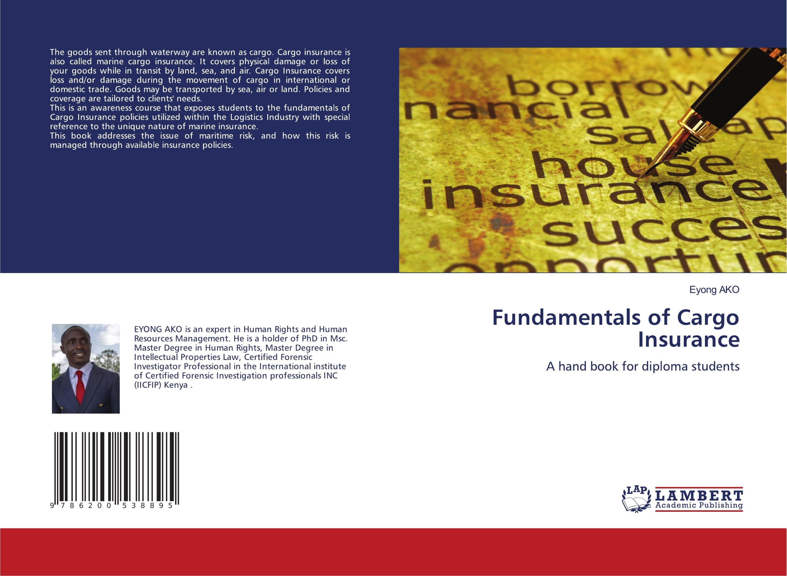 Cover: 9786200538895 | Fundamentals of Cargo Insurance | A hand book for diploma students