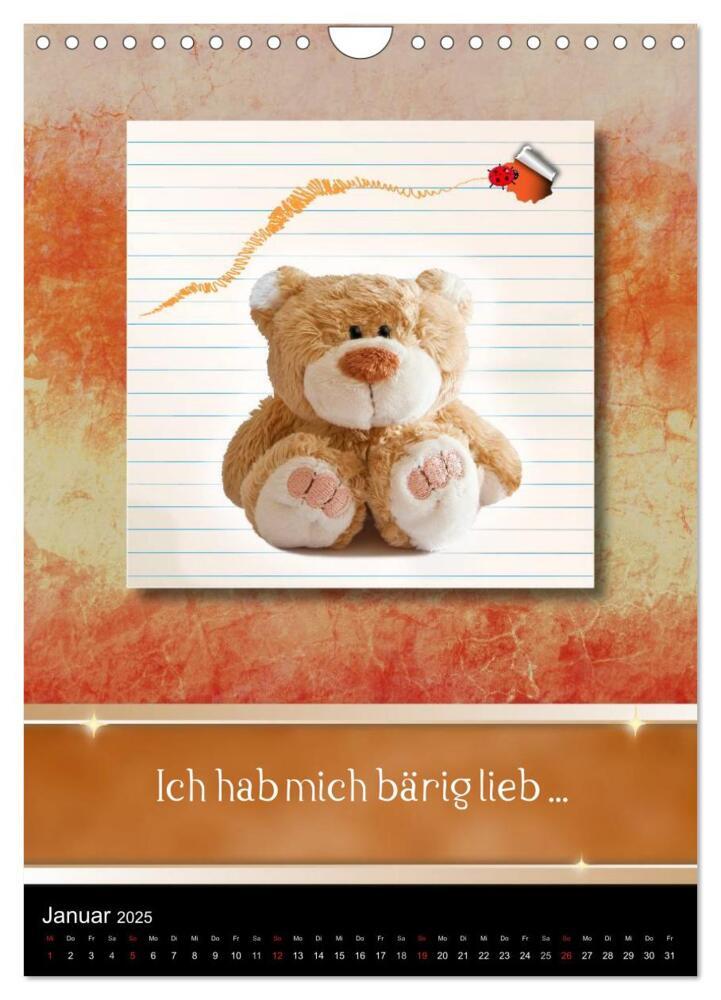 Bild: 9783457037058 | Teddys mit Sprüchen (Wandkalender 2025 DIN A4 hoch), CALVENDO...